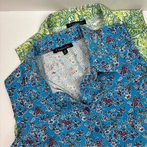 Chadwicks Paisley Print Sleeveless Cotton Blouses Set of 2